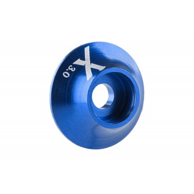 Kovová podložka s O-kroužkem (X logo) 3 mm, modrá, 10ks