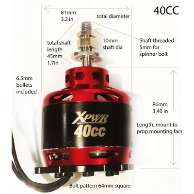 XPWR 40cc střídavý elektromotor