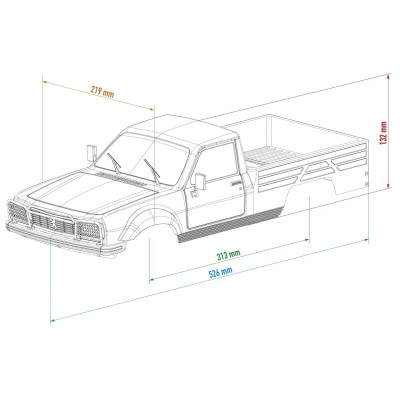 Čirá karoserie PEUGEOT 504 včetně příslušenství, licencovaná