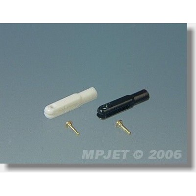 Vidlička plast, délka 23 mm, šířka drážky 1,6, čep pr. 1,6, M2, balení 2 ks