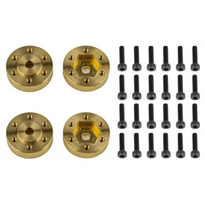 FT Enduro hmosazné Beadlock šestihrané adaptéry, stříbrné, včetně šroubů, 4+24 ks.