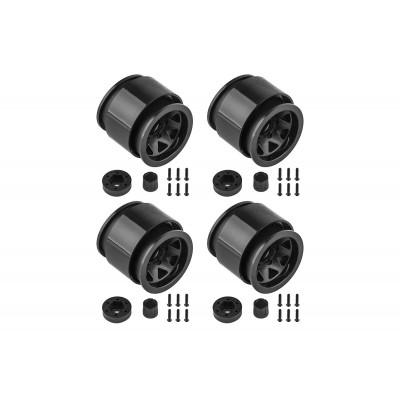 Enduro plastovéTrigon Beadlock disky, 1.55, černé, 4 ks.