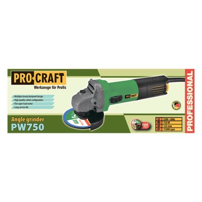 El.bruska úhl.125 750W PROCRAFT PW750