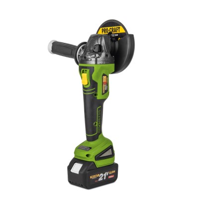 Aku bruska úhl.125mm PROCRAFT 2ks aku 21V/4,0Ah PWA216