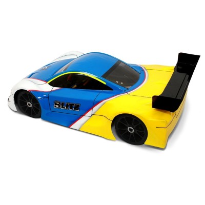 Lexanová karoserie čirá BLITZ 1/8 GT4 včetně křídla, tlouštka 0,7mm