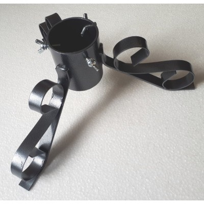 Stojánek vánoční 3 nožky stříbrný kovový otvor 64mm