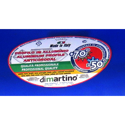 Hrablo na sníh PVC/AL 50cm modré s lištou DiMartino 5301B