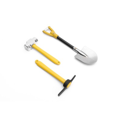 Set kovové kladivo, motyka a rýč expedice 1/10