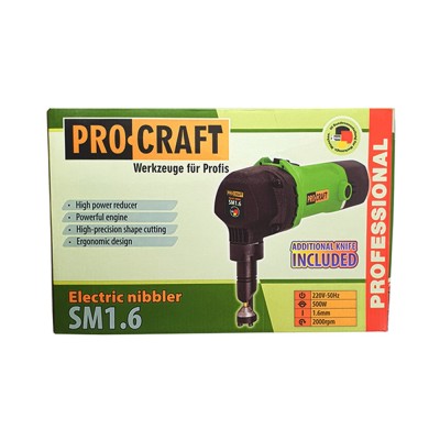 El.nůžky na plech 500W nerez/ocel/hliník PROCRAFT SM1.6