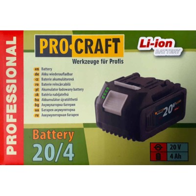 Akumulátor Procraft 20V/4Ah Li-on