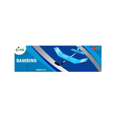 Letadlo gum.BAMBINO Siva modré 40cm