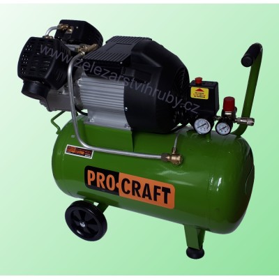 Kompresor 220V PROCRAFT AC52-2 50l 8bar 356l/min 2,2kW 35kg