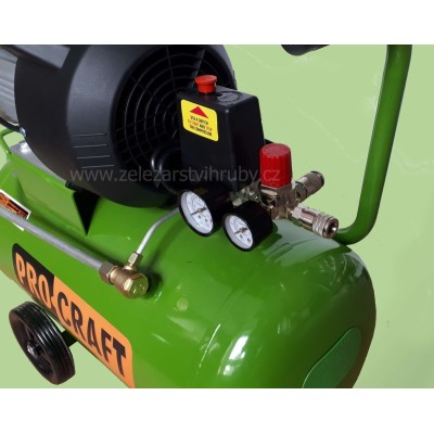 Kompresor 220V PROCRAFT AC52-2 50l 8bar 356l/min 2,2kW 35kg