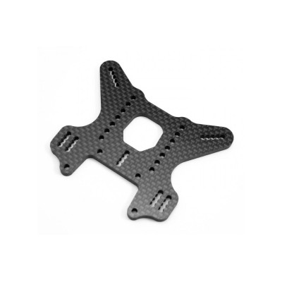 Ultimate Mugen MBX-8R uhlíkový držák/parohy zaních olejových tlumičů, 4mm, 1 ks