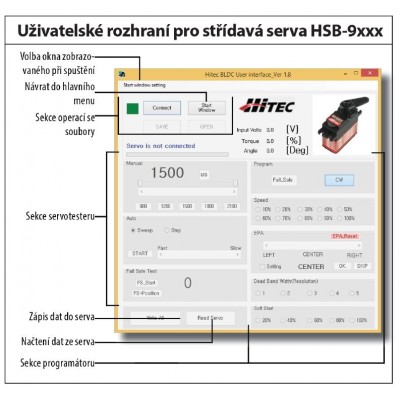 DPC-11 Univerzální programátor serv Hitec s PC rozhraním (mini-USB)