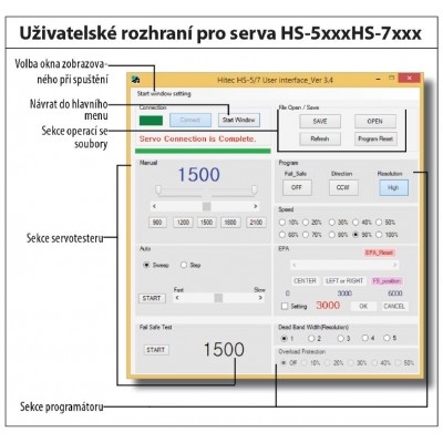 DPC-11 Univerzální programátor serv Hitec s PC rozhraním (mini-USB)