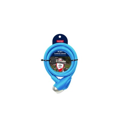 Zámek lankový 10x1200mm modrý 2ks klíčů Richter