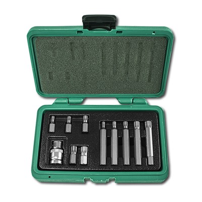 Sada bitů XZN M5-M12 10mm + 1/2" 11ks Honiton krab.