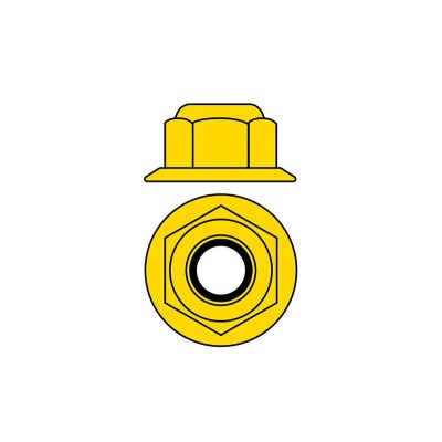 Hliníkové Nylon STOPmatky M3 s ploškou - žluté - 10 ks.