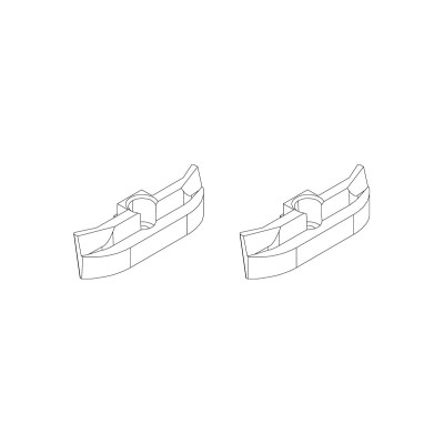 Turbo Racing kovová základna předních světel C63 2ks