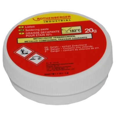 Pájecí pasta ROTHENBERGER 20g tuk 183°C Fe,Cu,Ms,cínování