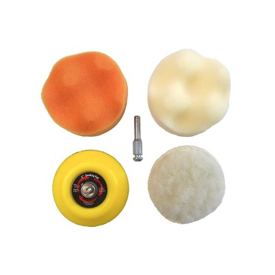 Leštící sada pr. 75mm na vrtačku 4-díl filc+molitan MAGG