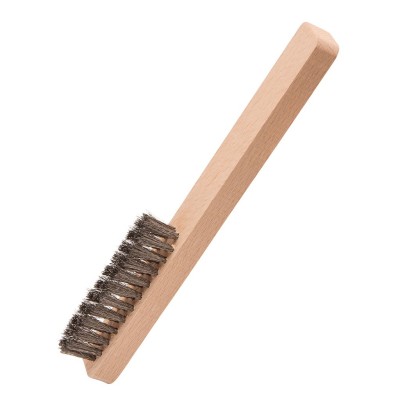 Kartáč ocel 3 řadý jemný malý dřevo