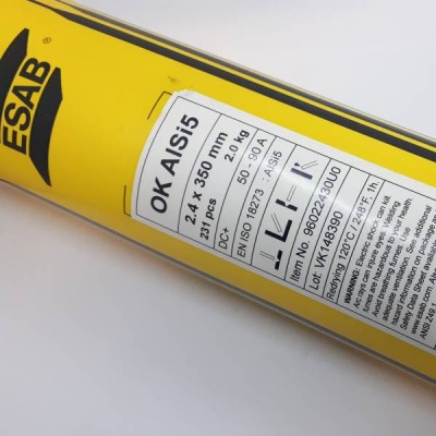 E-hliník OK96.40 2,4mm OKAlSi5 na dural Esab