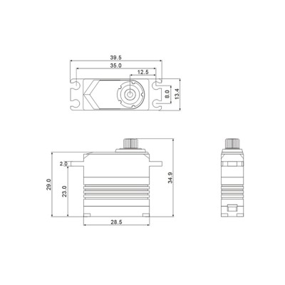 M11 HiVOLT CORELESS Digital servo (9kg-0,055s/60°)