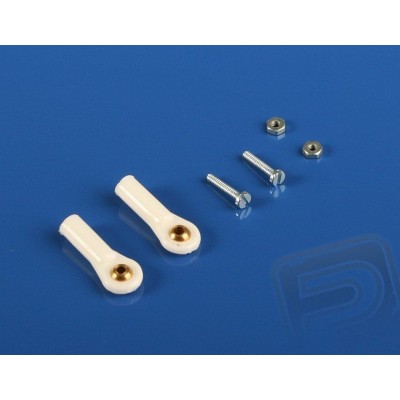 2400 Kulový čep V1, pr.4mm, M2/1,6 Bílý 2ks