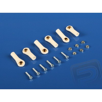 2401 Kulový čep V1, pr.4mm, M2/1,6 Bílý 6ks