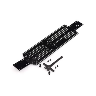 B74.2 2,5 7075 hliníkové šasi, černé