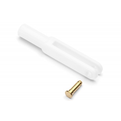 2124 Vidlička plast, l 44 mm, šířka drážky 3, čep pr.2,5, M3 Bílá 2ks