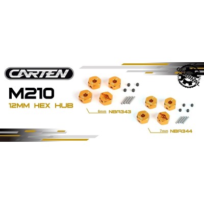 CARTEN 12mm hliníkové unašeče kole 7mm, 4 ks.