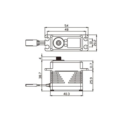 SB-2292SG BRUSHLESS HiVOLT Digitální servo (50kg-0,055s/60°)