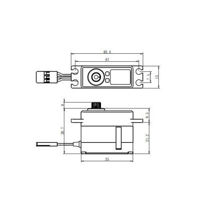 SV-1260MG HiVolt digitální servo (12kg-0,055s/60°)