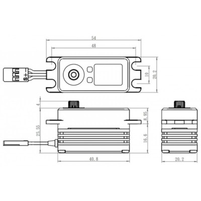 SB-2267SG BRUSHLESS HiVolt Digitální servo - LOW PROFILE (32kg-0,065s/60°)