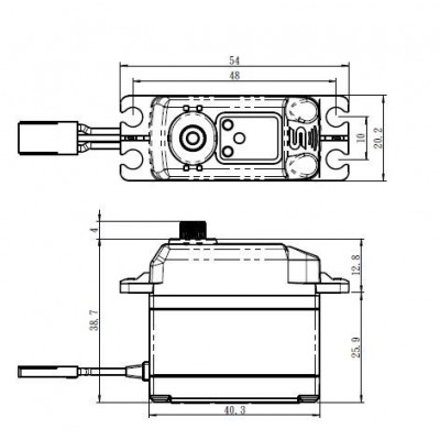 SB-2275MG BRUSHLESS HiVOLT Digitální servo (9kg-0,042s/60°)